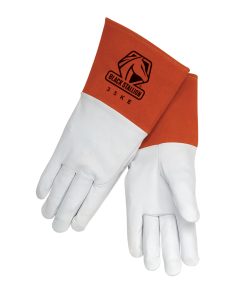 35KE Guantes Black Stallion de piel suave blanca
