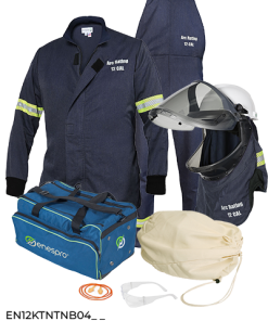 KIT DE PROTECCION CONTRA ARC FLASH ENESPRO® AIRLITE™ 12 CAL CON CAPO ABATIBLE
