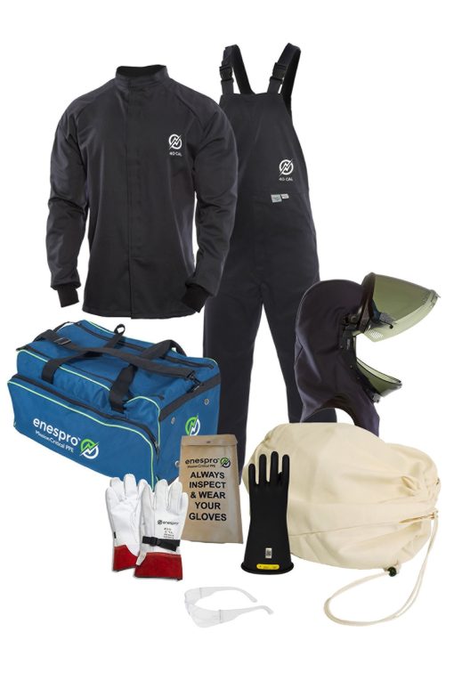 KIT DE PROTECCION CONTRA ARC FLASH ENESPRO® ARCGUARD® DE 40 CAL CON CAPO ABATIBLE
